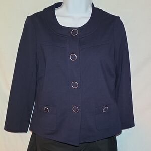Banana Republic Dark Blue Blazer with Button Accents